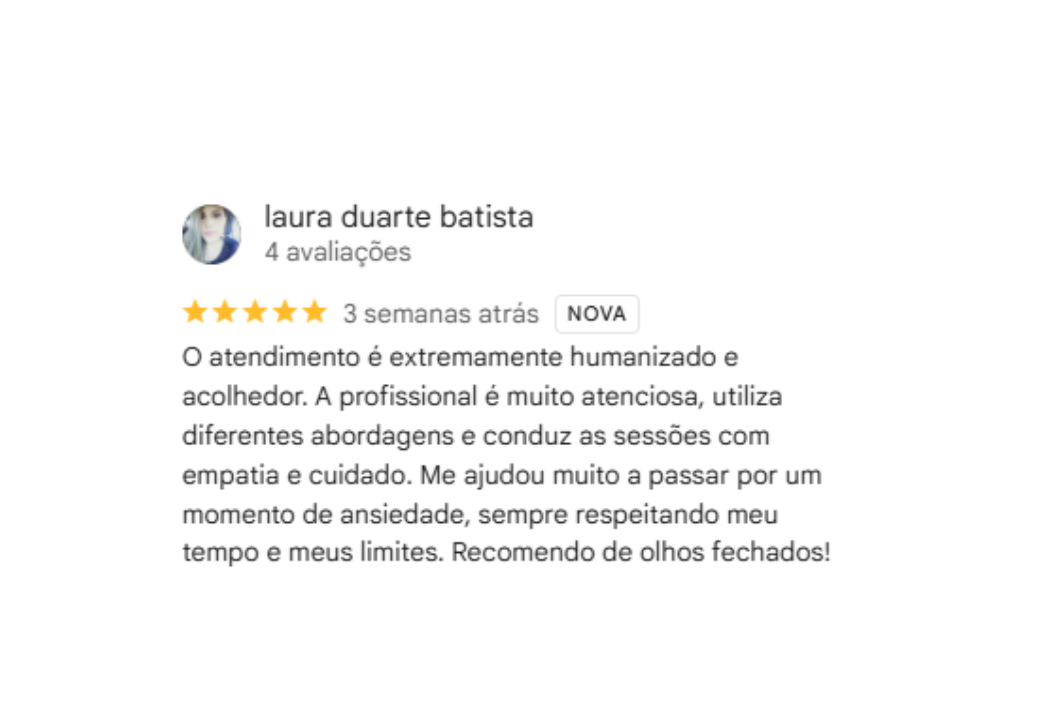 Depoimento de paciente satisfeito